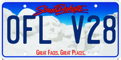 SD license plate 0FLV28