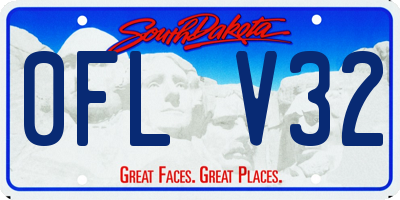 SD license plate 0FLV32