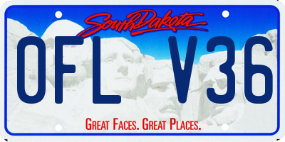 SD license plate 0FLV36