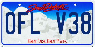 SD license plate 0FLV38