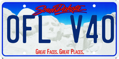 SD license plate 0FLV40