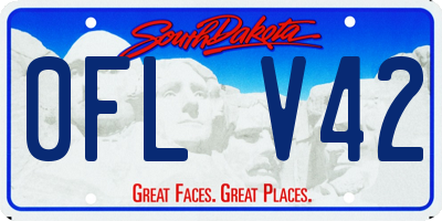 SD license plate 0FLV42