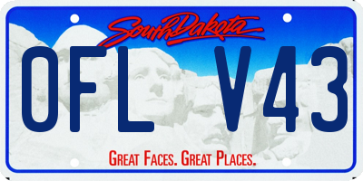 SD license plate 0FLV43