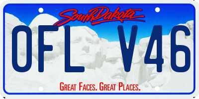 SD license plate 0FLV46