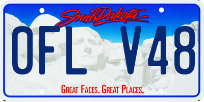 SD license plate 0FLV48