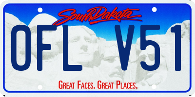 SD license plate 0FLV51