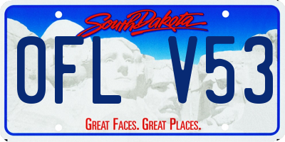 SD license plate 0FLV53