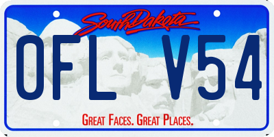 SD license plate 0FLV54