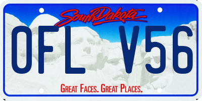 SD license plate 0FLV56