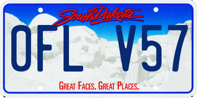 SD license plate 0FLV57