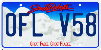 SD license plate 0FLV58