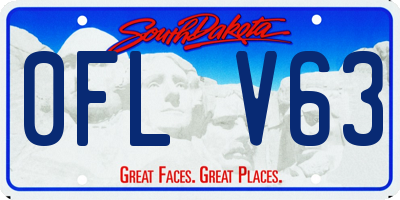 SD license plate 0FLV63