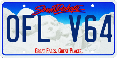 SD license plate 0FLV64