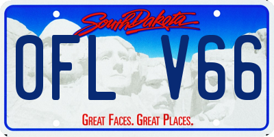 SD license plate 0FLV66