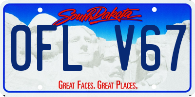 SD license plate 0FLV67