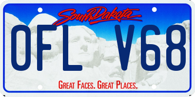 SD license plate 0FLV68