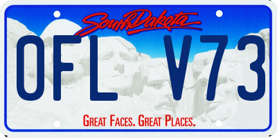 SD license plate 0FLV73