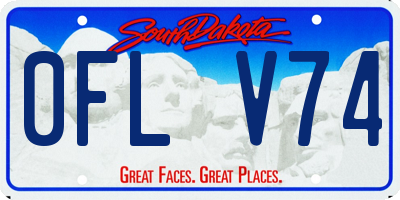 SD license plate 0FLV74