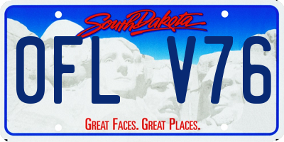 SD license plate 0FLV76