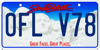 SD license plate 0FLV78