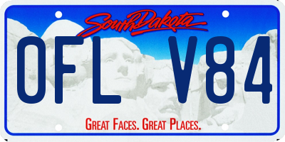 SD license plate 0FLV84