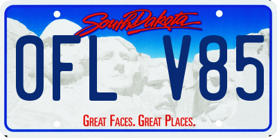 SD license plate 0FLV85