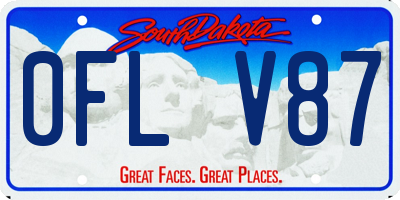 SD license plate 0FLV87