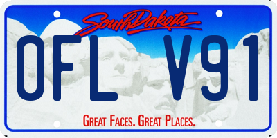SD license plate 0FLV91