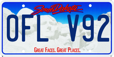 SD license plate 0FLV92