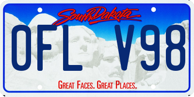 SD license plate 0FLV98