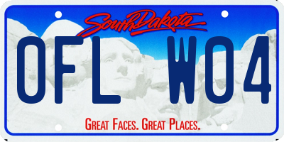 SD license plate 0FLW04
