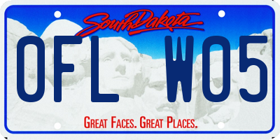 SD license plate 0FLW05