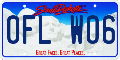 SD license plate 0FLW06