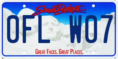 SD license plate 0FLW07