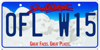 SD license plate 0FLW15