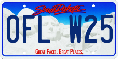 SD license plate 0FLW25