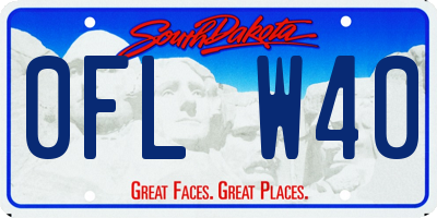 SD license plate 0FLW40