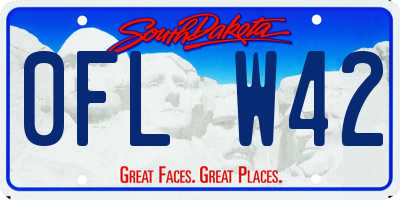 SD license plate 0FLW42