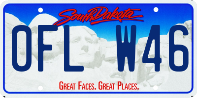 SD license plate 0FLW46