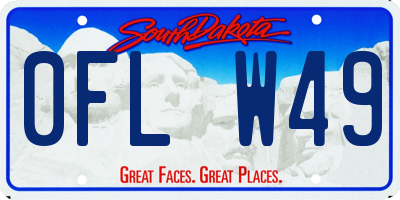 SD license plate 0FLW49