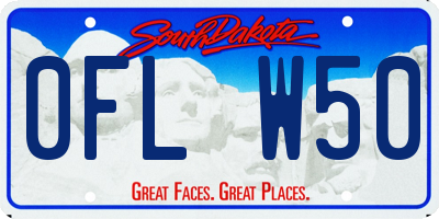 SD license plate 0FLW50