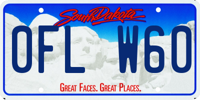 SD license plate 0FLW60