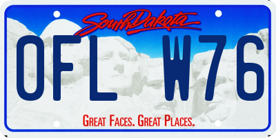 SD license plate 0FLW76