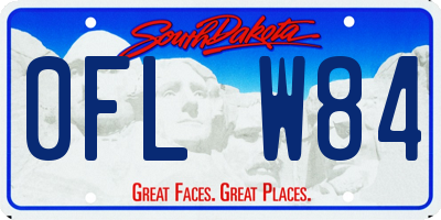 SD license plate 0FLW84