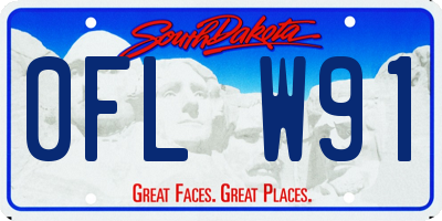 SD license plate 0FLW91