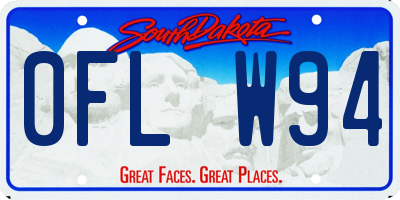 SD license plate 0FLW94