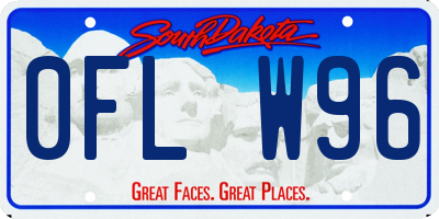 SD license plate 0FLW96