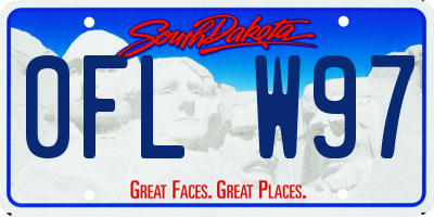 SD license plate 0FLW97