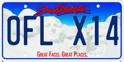 SD license plate 0FLX14