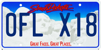 SD license plate 0FLX18